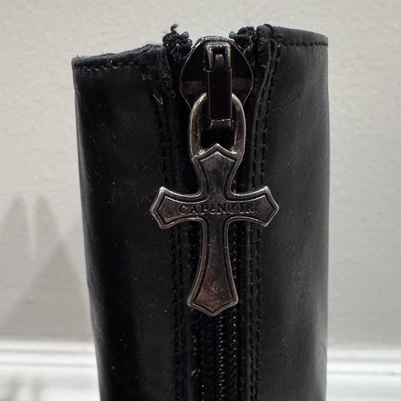 Cafenoir Black Italian Leather Women's Boots, size - Picture 6 of 10